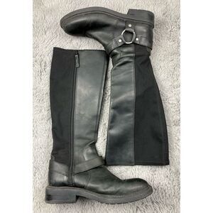 Nine West moto black distressed riding boots
